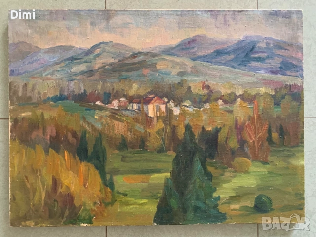 КОЛЬО СЕДЛАРСКИ пейзаж – масло, снимка 5 - Картини - 52815067