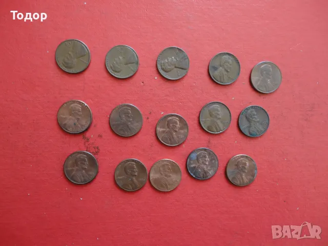 1 цент САЩ Лот американски центове , снимка 5 - Нумизматика и бонистика - 48431571