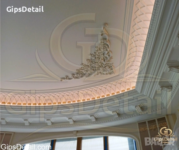 Гипсови орнаменти - корнизи, скрито осветление, снимка 5 - Ремонти на апартаменти - 54115600