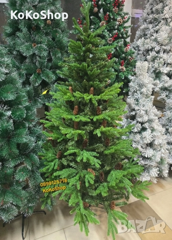 Изкуствена елха с 2D и 3D клони-180 см./реалистична луксозна елха