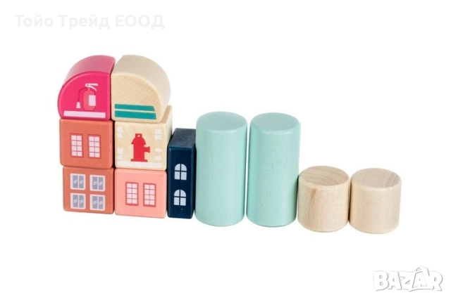 Дървени блокове град, снимка 17 - Конструктори - 52671015