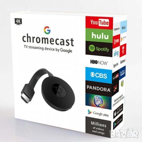 Google Chromecast 3 Hdmi Streaming Media Player, снимка 3 - Приемници и антени - 32190490