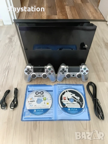 🤍 PS4 ЧЕРЕН – 180 € (ПЪЛЕН КОМПЛЕКТ!) 3 месеца гаранция