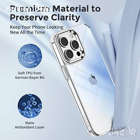 Нов прозрачен силиконов защитен калъф кейс за iPhone 14 Pro 6.1 инча Айфон, снимка 3 - Калъфи, кейсове - 40428797