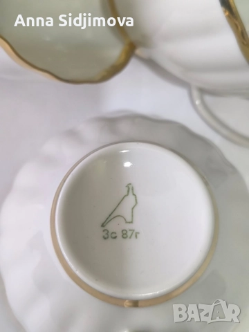 Руски порцелан сервиз за чай Дулево , снимка 8 - Сервизи - 51706282