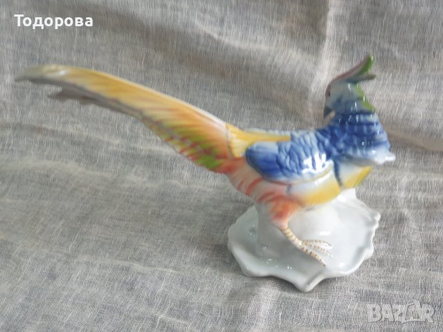 Голяма порцеланова фигура на папагал., снимка 6 - Антикварни и старинни предмети - 38184967