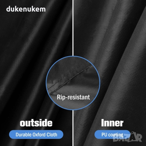 Кръгъл защитен калъф за градински мебели, водоустойчив 120x120x74 см, снимка 4 - Градински мебели, декорация  - 52210000