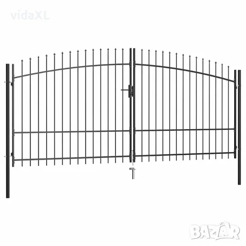 vidaXL Двойна оградна порта Woerden с капак тип копие 400x224,5 см