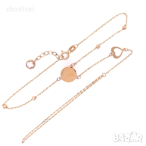 Златна дамска гривна с пръстен 1,78гр. 20,5см. 14кр. проба:585 модел:38828-1