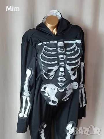 Еластичен черен гащеризон с маска на скелет/ Хелуин /, снимка 5 - Гащеризони - 47700535