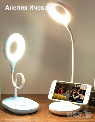 Настолна LED лампа за бюро с 12 крушчици, 6 W. Подходяща за четене и нощно осветление.