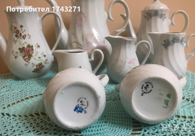 Порцеланови чайници и латиери произведени в "Китка", снимка 5 - Сервизи - 36412468
