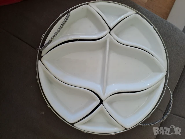 Луксозен италиански порцеланов сет за ордьоври, разядки и др.