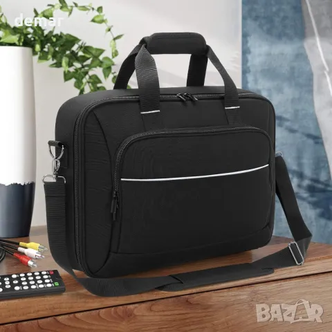 Калъф Rexmica за преносим DVD плейър (14.1-17.5 инча), 15 джоба за съхранение на DVD, черен, снимка 7 - Чанти - 49873037