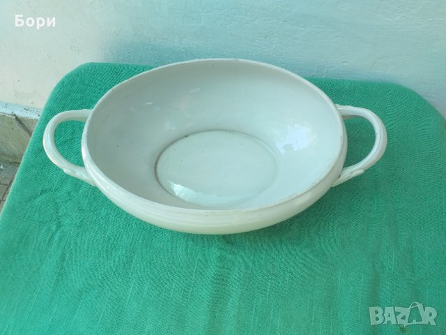 Български порцелан голяма елипсовидна купа, снимка 2 - Чинии - 33753985