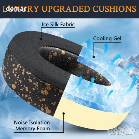 SOULWIT Охлаждащи гел резервни възглавнички за Beats Studio Pro, снимка 3 - Bluetooth слушалки - 51218925