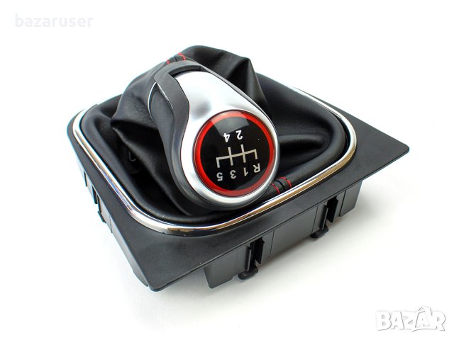 Топка скоростен лост с маншон VW Golf/Голф 5 червен 5 скорости, снимка 3 - Аксесоари и консумативи - 42342772