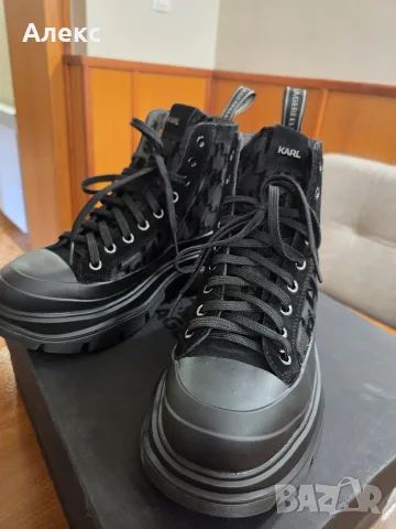 KARL LAGERFELD Luna Mono Flocking Boot – №40, снимка 4 - Дамски боти - 55963411