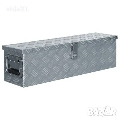 vidaXL Алуминиева кутия, 80,5x22x22 см, сребриста (SKU:142937), снимка 1 - Куфари с инструменти - 48385779