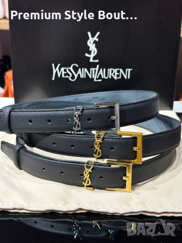 Колани от естествена кожа в кутия Ysl Saint laurent , снимка 7 - Колани - 54019926