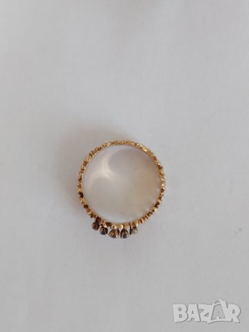  Старинен златен пръстен с брилянти и сапфири, снимка 6 - Пръстени - 32102572