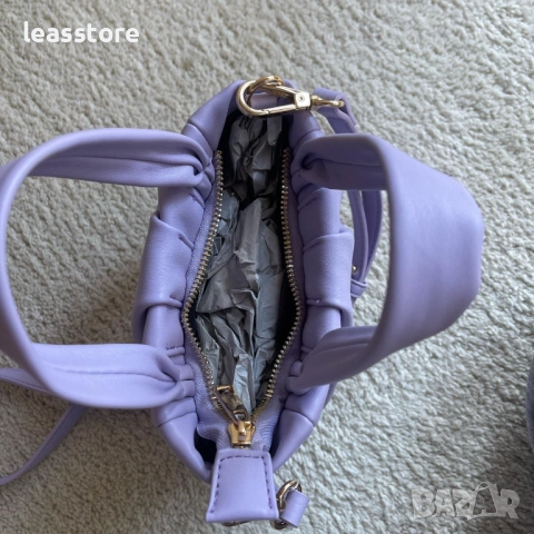 Малка дамска чанта ZARA цвят Лавандулово лилаво, снимка 4 - Чанти - 52594073