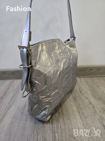 Нова жестока сребърна дамска чанта по модел на DIESEL., снимка 5 - Чанти - 53946527