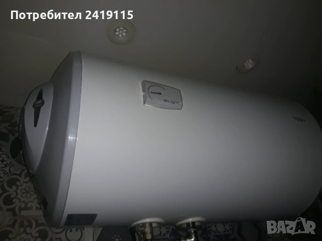 Хоризонтален бойлер Tesy  80л. с остатъчна гаранция, снимка 3 - Бойлери - 54300466