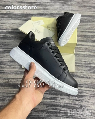 Мъжки черни кецове с Бяла подметка Alexander McQueen/BR77b