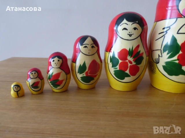 Матрьошка Семьоновка 8 бр 1980 г, снимка 3 - Антикварни и старинни предмети - 50978837