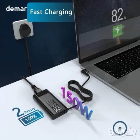 150W AC адаптер за HP ZBook Studio, OMEN/Pavilion Gaming, 4,5 мм, снимка 2 - Друга електроника - 48426294