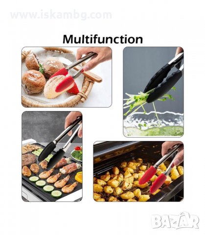 МЕТАЛНА ЩИПКА СЪС СИЛИКОНОВИ НАКРАЙНИЦИ - код 2765, снимка 2 - Прибори за хранене, готвене и сервиране - 33919206