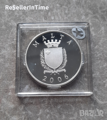 Възпоменателна сребърна монета 5 Liri Sir Temistokle Zammit, снимка 2 - Нумизматика и бонистика - 44794845