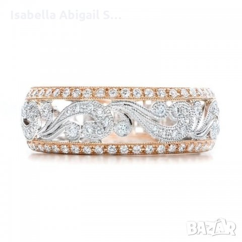 Сребърен пръстен с множество кубични цирконии, снимка 2 - Пръстени - 31645022