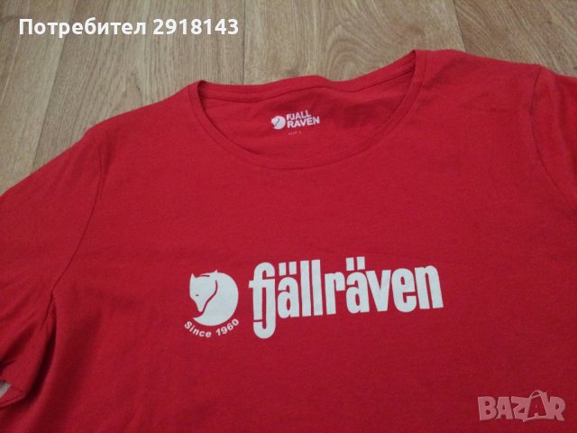 Fjallraven  дамска тениска за туризъм и спорт памук номер М Цена 15 лева, снимка 3 - Тениски - 39989085
