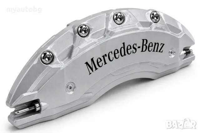 Метални капаци за спирачни апарати Mercedes-Benz – 4 броя, сребрист цвят, снимка 2 - Аксесоари и консумативи - 55909915