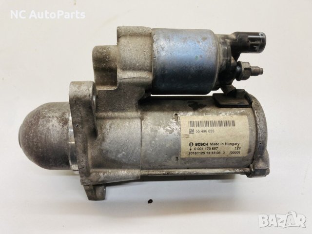 Стартер мотор за Opel Опел Астра К 1.0 Турбо B10XFL 55496055 0001170657 BOSCH 2017
