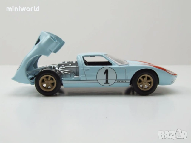 Ford GT40 n.1 1966 - мащаб 1:43 на Norev моделът е нов в кутия, снимка 4 - Колекции - 54330733