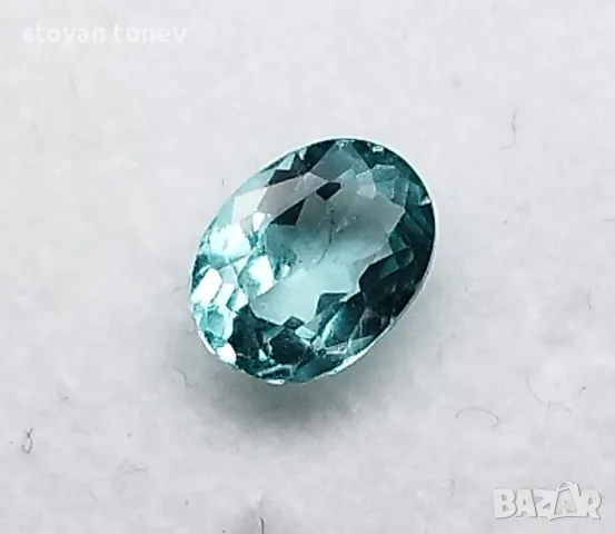 Параиба турмалин с перфектна чистота и цвят - 0.61кт.! Нов! Сертификат!, снимка 5 - Други - 49703400