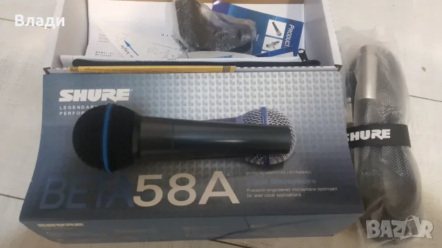 Продавам микрофон BETA 58A black-SHURE, снимка 2 - Микрофони - 56149392