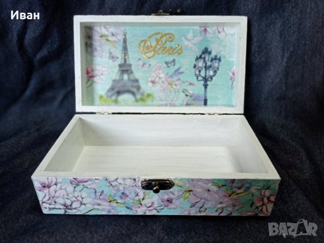 Кутия за бижута с Айфеловата кула - ръчна изработка, снимка 6 - Други - 35520992