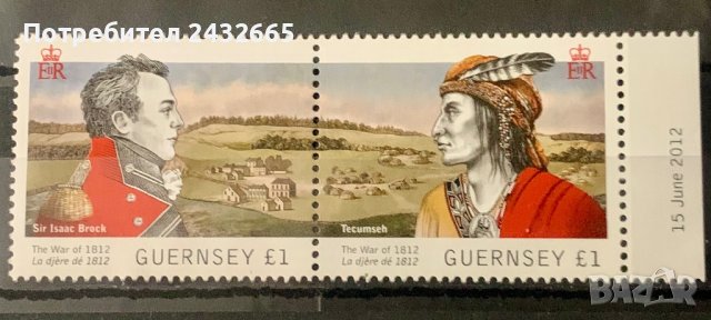 1782. Гърнси 2012 = “ История. 200 год. от войната през 1812. ”, **, MNH