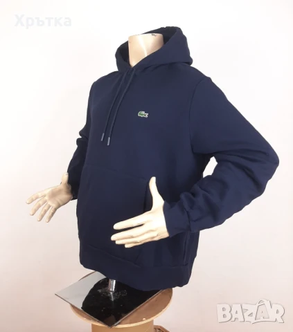 Lacoste Fleece Hoodie - Оригинален мъжки суитшърт размер 2XL, снимка 4 - Суичъри - 51349782