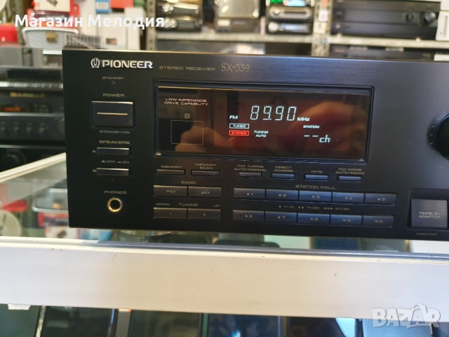 Ресийвър Pioneer SX-339 Black Две по 85 вата на 4 ома. В отлично техническо и визуално състояние., снимка 2 - Ресийвъри, усилватели, смесителни пултове - 50192559