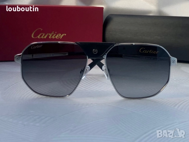 Cartier Мъжки слънчеви очила с кожа 3 цвята, снимка 8 - Слънчеви и диоптрични очила - 51749710