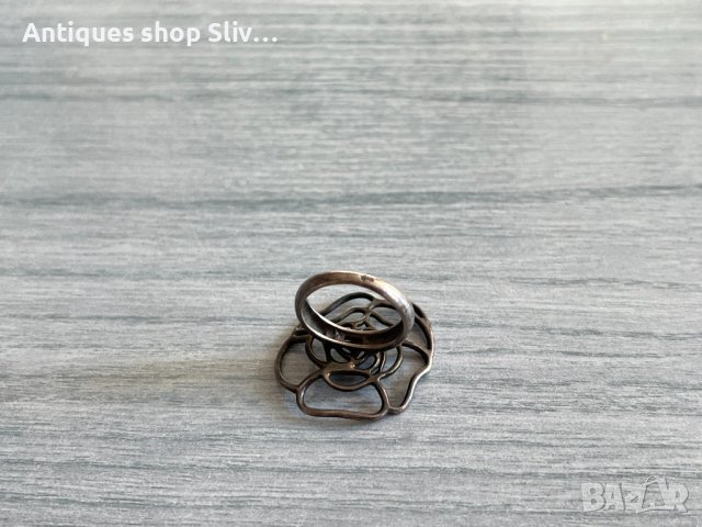 Красив сребърен пръстен. №2937, снимка 5 - Други ценни предмети - 38513443