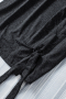 Дамска рокля в черно с къс ръкав и ефектен набор с връзки, снимка 9