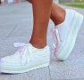 Обувки на платформа - бели - 312-08, снимка 2