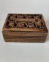 Масивна резбована дървена кутия за бижута, снимка 1