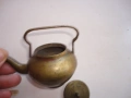 Старинен бронзов чайник съд гравюри , снимка 7